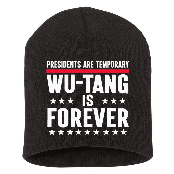 Presidents Are Temporary W.U.T.A.N.G Is Forever 2024 Funny Blue Short Acrylic Beanie