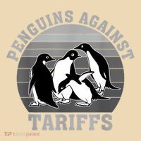 Penguins Against Tariffs Anti Tariffs Funny Penguins Drawstring Bag