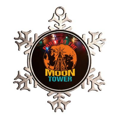 Party At The Moon Tower Metallic Star Ornament