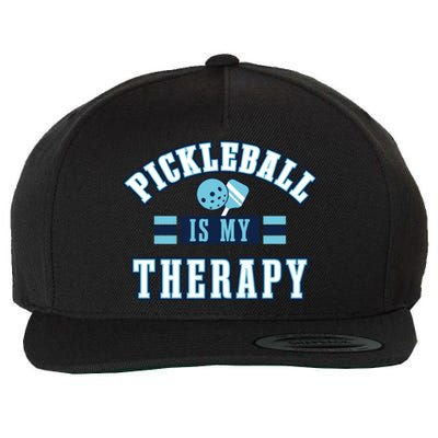 Pickleball As Therapy Ironic Saying Dinking Gift Wool Snapback Cap