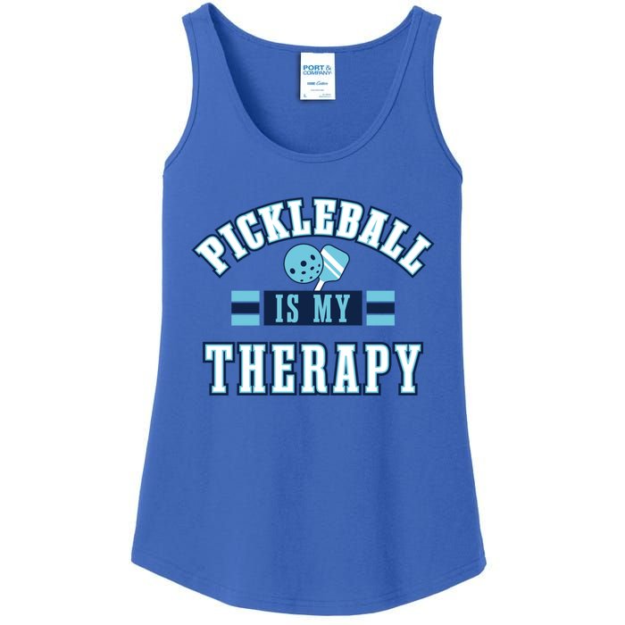 Pickleball As Therapy Ironic Saying Dinking Gift Ladies Essential Tank