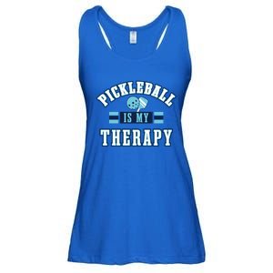 Pickleball As Therapy Ironic Saying Dinking Gift Ladies Essential Flowy Tank