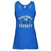 Pickleball As Therapy Ironic Saying Dinking Gift Ladies Essential Flowy Tank