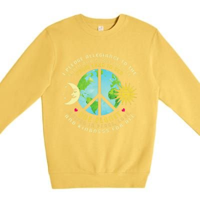 Pledge Allegiance To The Earth Earth Day Premium Crewneck Sweatshirt