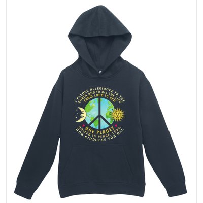 Pledge Allegiance To The Earth Earth Day Urban Pullover Hoodie