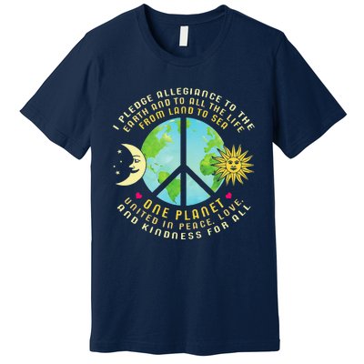 Pledge Allegiance To The Earth Earth Day Premium T-Shirt