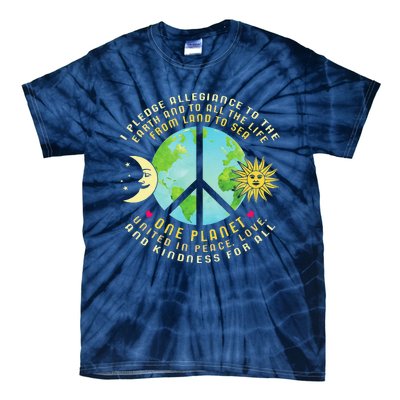 Pledge Allegiance To The Earth Earth Day Tie-Dye T-Shirt