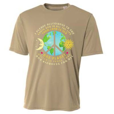 Pledge Allegiance To The Earth Earth Day Cooling Performance Crew T-Shirt