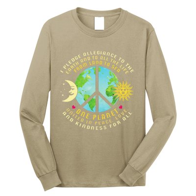 Pledge Allegiance To The Earth Earth Day Long Sleeve Shirt