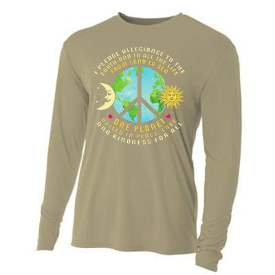 Pledge Allegiance To The Earth Earth Day Cooling Performance Long Sleeve Crew