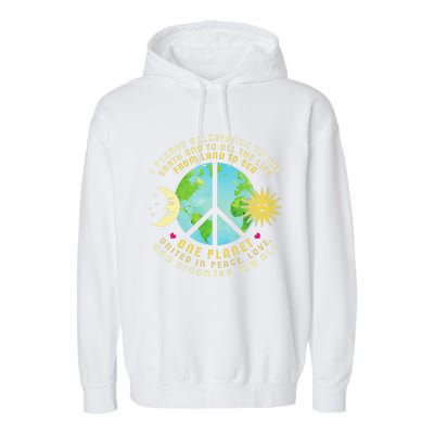 Pledge Allegiance To The Earth Earth Day Garment-Dyed Fleece Hoodie