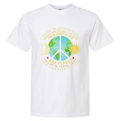 Pledge Allegiance To The Earth Earth Day Garment-Dyed Heavyweight T-Shirt