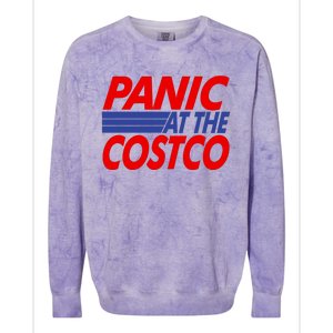 Panic At The Costco Funny Meme Colorblast Crewneck Sweatshirt