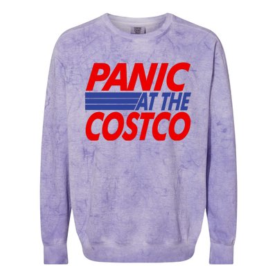 Panic At The Costco Funny Meme Colorblast Crewneck Sweatshirt