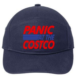 Panic At The Costco Funny Meme 7-Panel Snapback Hat