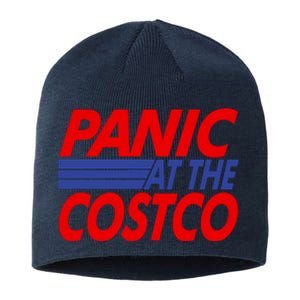 Panic At The Costco Funny Meme Sustainable Beanie