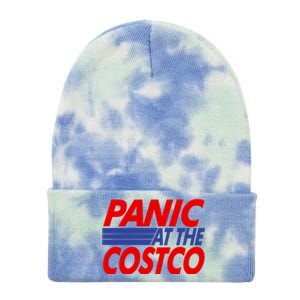 Panic At The Costco Funny Meme Tie Dye 12in Knit Beanie