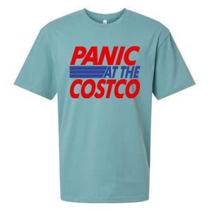 Panic At The Costco Funny Meme Sueded Cloud Jersey T-Shirt