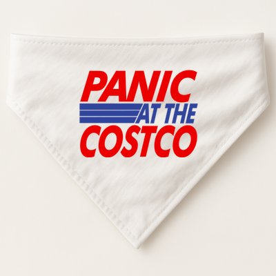 Panic At The Costco Funny Meme USA-Made Doggie Bandana