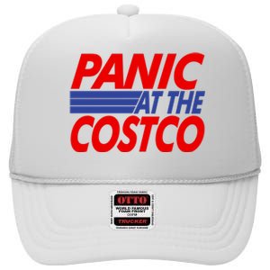 Panic At The Costco Funny Meme High Crown Mesh Back Trucker Hat