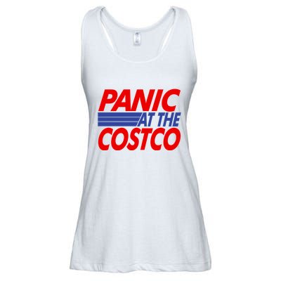 Panic At The Costco Funny Meme Ladies Essential Flowy Tank