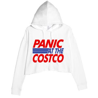 Panic At The Costco Funny Meme Crop Fleece Hoodie