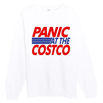 Panic At The Costco Funny Meme Premium Crewneck Sweatshirt