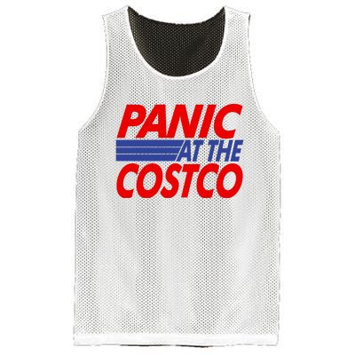 Panic At The Costco Funny Meme Mesh Reversible Basketball Jersey Tank