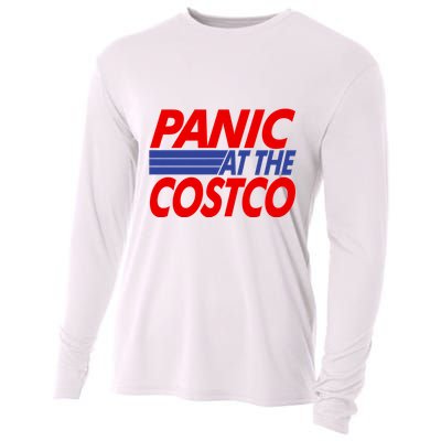 Panic At The Costco Funny Meme Cooling Performance Long Sleeve Crew