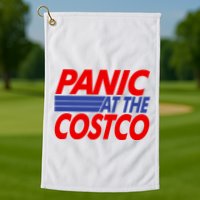 Panic At The Costco Funny Meme Golf Towel