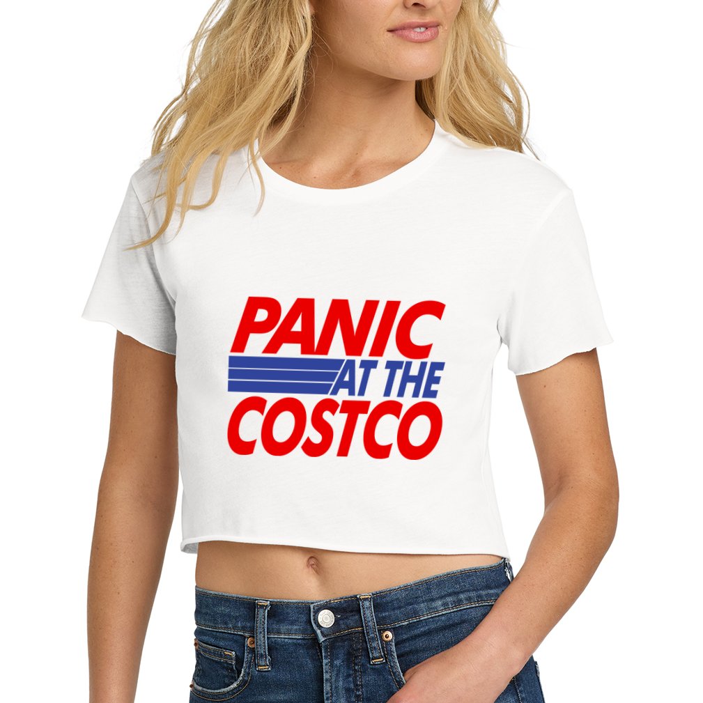 Panic At The Costco Funny Meme Crop Top