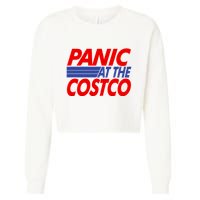 Panic At The Costco Funny Meme Cropped Pullover Crew