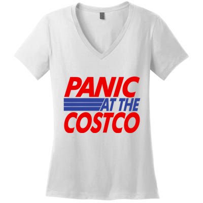 Panic At The Costco Funny Meme Women's V-Neck T-Shirt