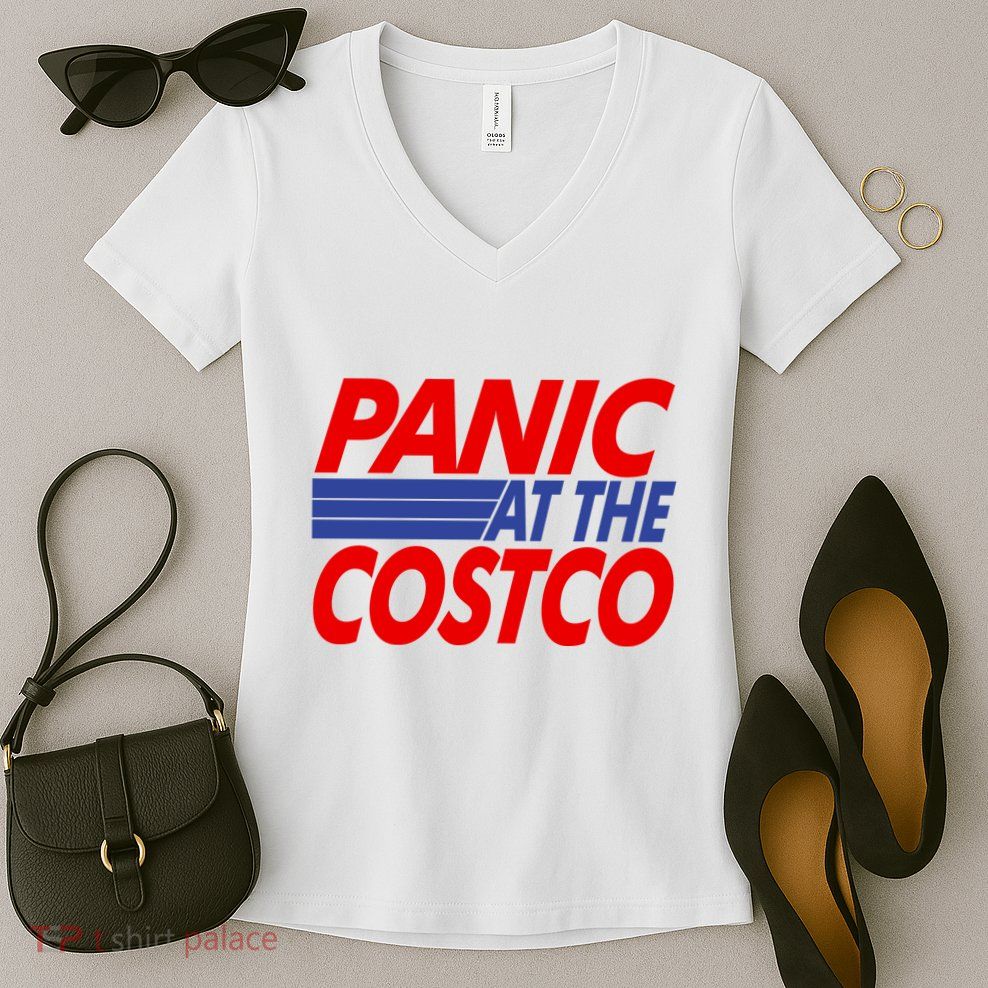 Panic At The Costco Funny Meme Women's V-Neck T-Shirt