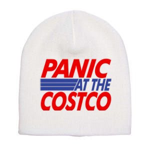 Panic At The Costco Funny Meme Short Acrylic Beanie