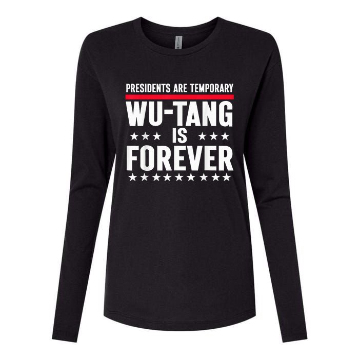 Presidents Are Temporary Is Forever 2024 Political Womens Cotton Relaxed Long Sleeve T-Shirt