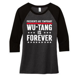 Presidents Are Temporary Is Forever 2024 Political Women's Tri-Blend 3/4-Sleeve Raglan Shirt