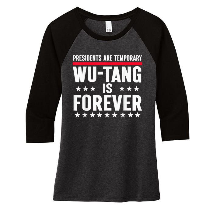 Presidents Are Temporary Is Forever 2024 Political Women's Tri-Blend 3/4-Sleeve Raglan Shirt