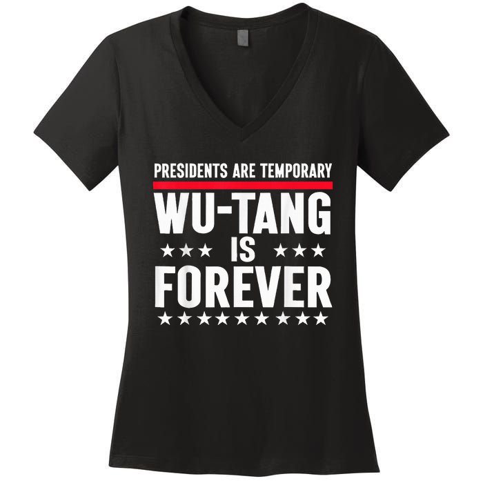 Presidents Are Temporary Is Forever 2024 Political Women's V-Neck T-Shirt