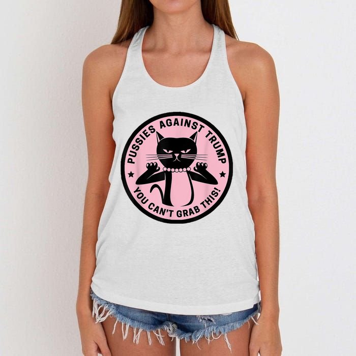 Pussies Against Trump You Can’T Grab This Women's Knotted Racerback Tank