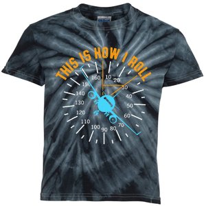 Pilot Aviation This Is How I Roll Airplane Kids Tie-Dye T-Shirt