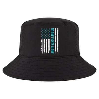 PTSD Awareness Teal Ribbon Cool Comfort Performance Bucket Hat