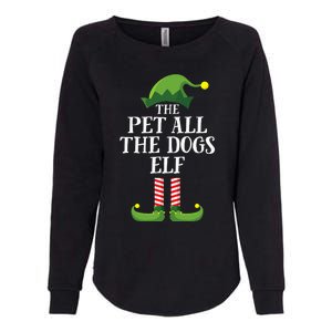 Pet All The Dogs Elf Matching Family Group Christmas Pajama Womens California Wash Sweatshirt