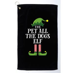 Pet All The Dogs Elf Matching Family Group Christmas Pajama Platinum Collection Golf Towel