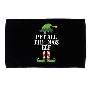 Pet All The Dogs Elf Matching Family Group Christmas Pajama Microfiber Hand Towel