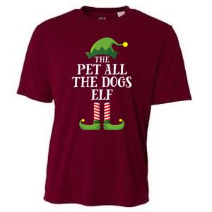 Pet All The Dogs Elf Matching Family Group Christmas Pajama Cooling Performance Crew T-Shirt