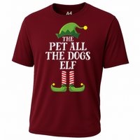 Pet All The Dogs Elf Matching Family Group Christmas Pajama Cooling Performance Crew T-Shirt