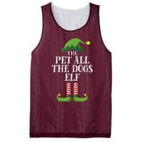 Pet All The Dogs Elf Matching Family Group Christmas Pajama Mesh Reversible Basketball Jersey Tank