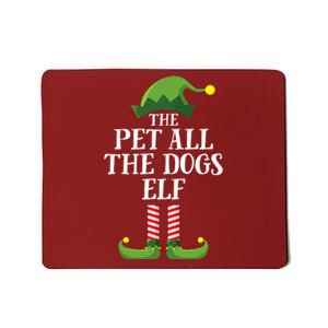 Pet All The Dogs Elf Matching Family Group Christmas Pajama Mousepad