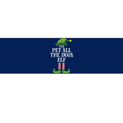 Pet All The Dogs Elf Matching Family Group Christmas Pajama Bumper Sticker